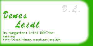 denes leidl business card